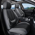 thumbnail image 2 of Coverado Gray&Black Car Seat Covers Full Set, Waterproof Premium Leather Front and Back Seat Protectors, Luxury Auto Interior Accessories, Universal Fit Most Cars Sedan SUVs Pick-up Trucks, 2 of 9