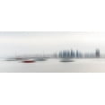 thumbnail image 2 of Adams, Richard 32x15 White Modern Wood Framed Museum Art Print Titled - Boats In The Harbour, 2 of 4
