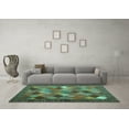 thumbnail image 3 of Ahgly Company Indoor Rectangle Abstract Turquoise Blue Contemporary Area Rugs, 7' x 10', 3 of 4