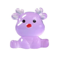 dajkiuy 12Pcs Luminous Reindeer Figurines, Glow in Dark Mini Christmas Figurines for DIY Landscape Table Party Decoration