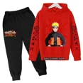 thumbnail image 1 of Conjunto de 2 piezas de Naruto para niños y niñas, Sudadera con capucha y pantalones, traje deportivo de punto, sudaderas Kakashi, ropa deportiva para primavera, 1 of 1