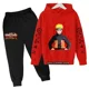 thumbnail image 1 of Conjunto de 2 piezas de Naruto para niños y niñas, Sudadera con capucha y pantalones, traje deportivo de punto, sudaderas Kakashi, ropa deportiva para primavera, 1 of 1