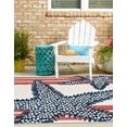 thumbnail image 4 of Unique Loom Belize Outdoor Collection Area Rug - Placencia (7' 10" Square Ivory/Orange), 4 of 12