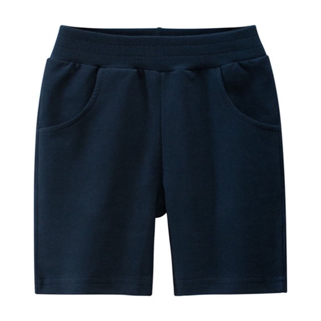 Odeerbi 1-9 Años Niños Niñas Verano Bermudas Algodón Colores Sólidos Pantalones Cortos Transpirables