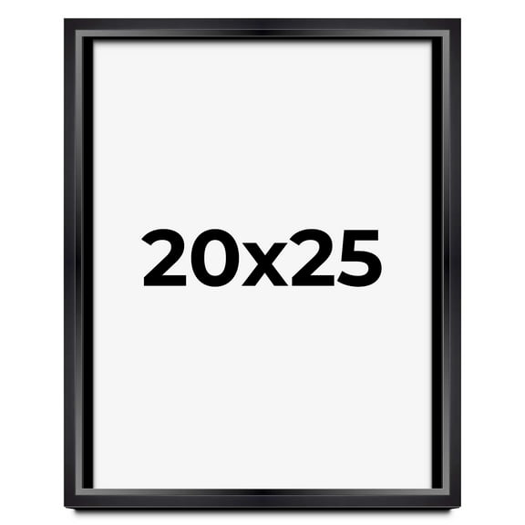 20x25 Shadow Box Frame Black | 1.25 inches Deep Real Wood Contemporary Shadowbox Display Frame | UV