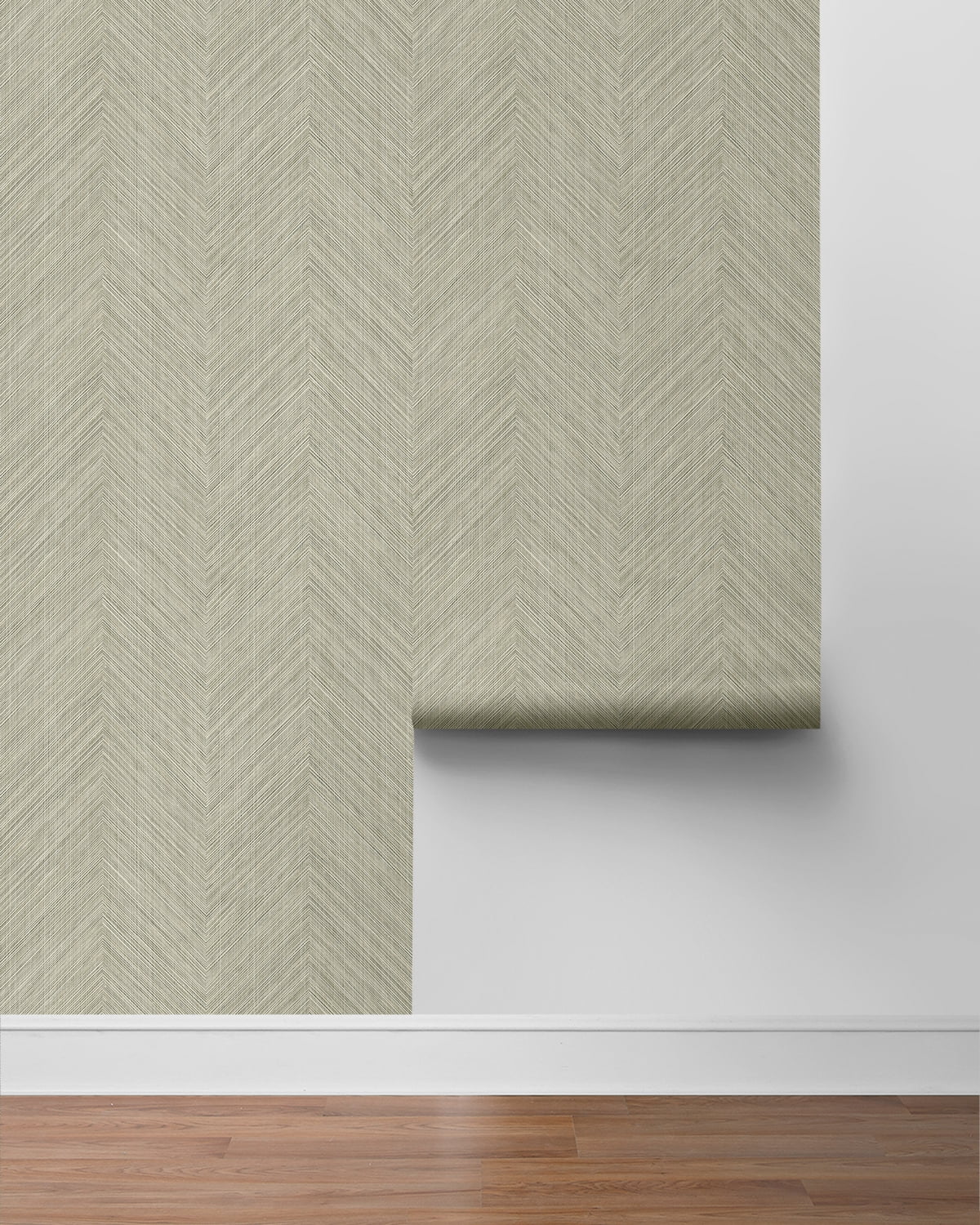 NextWall Neutral Chevron Stripe Peel and Stick Wallpaper
