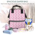 thumbnail image 4 of Kdxio Baby Diaper Backpack,Multi-Function Travel Backpack Nappy Bags,Nursing Bag, Fashion Mummy,Roomy Waterproof for Baby Care(Breast Cancer Awareness5), 4 of 5