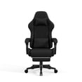 thumbnail image 2 of Gaming Chair,Fabric Computer Chair with Pocket Spring Cushion,400 lb Load Capacity,Ergonomic Office Chair with Footrest,Height Adjustable Video Gamer Chair with Lumbar Support (Black), 2 of 5