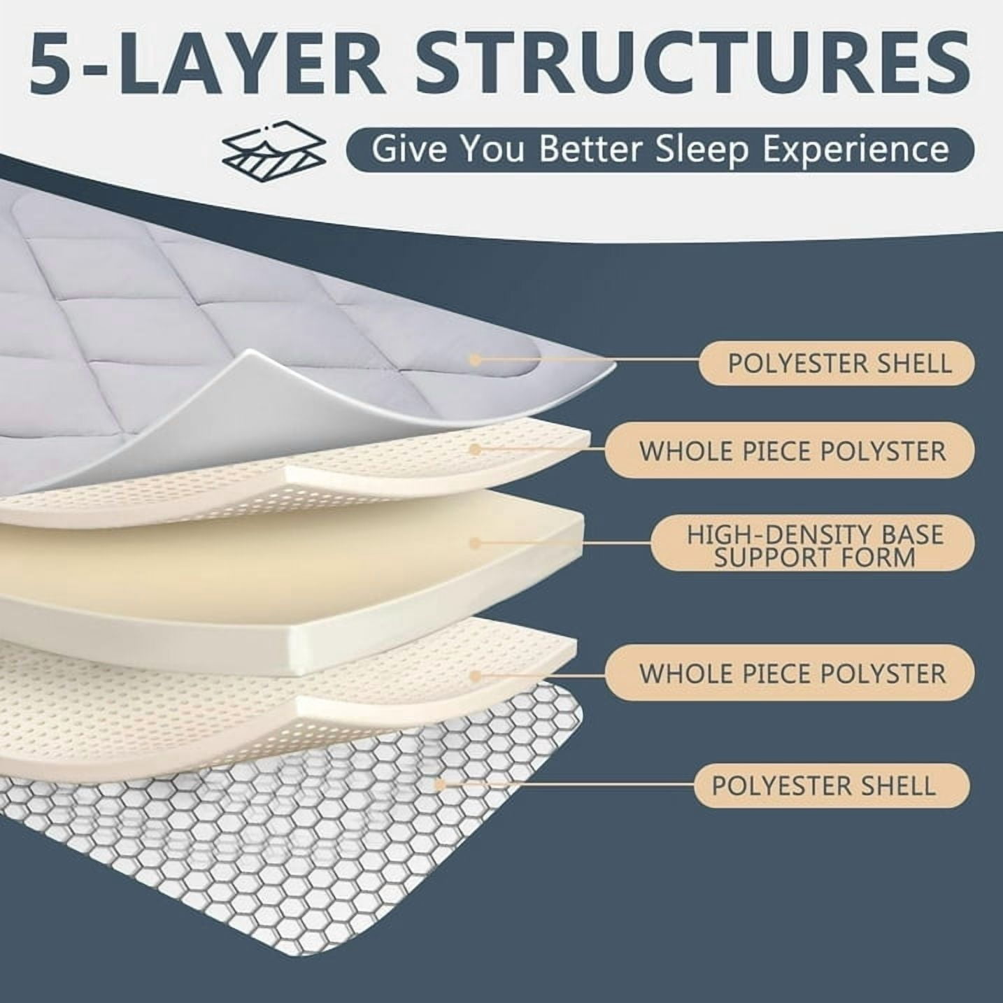 ABORON Japanese Floor Mattress Futon Mattress Queen Size, Thicken Tatami Mat Sleeping Pad Foldable Roll Up Mattress Gray