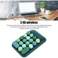 thumbnail image 3 of ZOUSSIQI 2.4Ghz Numeric Keypad, 18 Keys Mini Numeric Keypad, Vintage Color Keyboard and Round Keycaps, with USB Receiver for PC, Desktop and Laptop (Dark Green Color) CA919-21307, 3 of 9