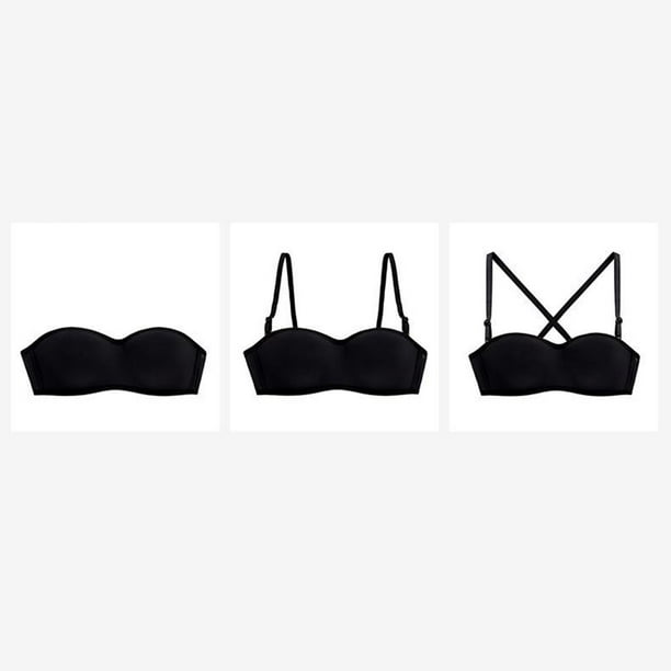 invisible para mujer Bralette sin tirantes Copa 3 4 Ropa interior para mujer Lenceria femenina METRO Yuyangstore Sujetador sin tirantes inalambrico Bodega Aurrera en linea