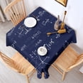 thumbnail image 2 of Math Equations Graphs Black Pattern Square Tablecloth,Waterproof Square Table Cover,Wipeable Spillproof Washable Table Cover for Home Kitchen Party Decor 60"x60"(152x152cm), 2 of 6