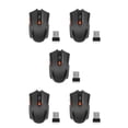 thumbnail image 1 of Matsuzay Ratón óptico ergonómico inalámbrico con receptor USB 6 teclas Computadora de juegos Ratones de plástico PC de escritorio sin controlador Type2 NO2, 1 of 4