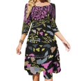 thumbnail image 2 of Rayures Marin avec Ancre Nœud Cœur Robe Évasée Design Mode Grande Taille Robe Ample Rayure Marin, 2 of 5