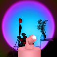 thumbnail image 1 of Sunset Projection Lamp Dimmable LED Night Light 180 Degree Rotation Floor Lamp with USB Power Supply for Home Cinema Theme Hotel Decor and Photography (Rainbow), 1 of 7