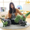 thumbnail image 2 of Green Jurassic Simulation Dinosaur Tyrannosaurus Rex Plush Toy Figure, 2 of 2