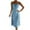 Sky Blue, variant on cocolona Womens Summer Casual Boho Dress Spaghetti Strap Sleeveless Midi Dress Side Slit Holiday Beach Sundress S-2XL