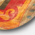 thumbnail image 2 of Designart « Collage de Carreaux Orange Marocain II » Art Mural Rond en Métal Style Ferme, 2 of 3