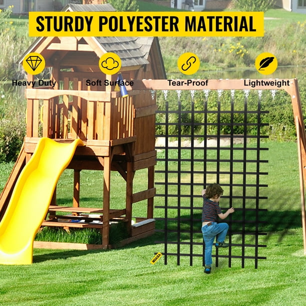 Red de carga para escalada VEVOR, red de escalada para patio de juegos de 11' x 6', material de poliester, escalera, columpio, red de carga para escalada militar grande para niños y adultos, interior