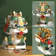 HI-REEKE Lion Dance Building Block Set Chinese Kylin Lion New Year Plastic Kit Gift for Adult Green