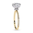 thumbnail image 3 of IGI Certified Lab Grown Diamond Engagement Ring | Center 8mm Cushion Cut Solitaire Stackable Promise Rings For Women In 18K Solid Yellow Gold | F-G, VS-SI Quality (2.95 Ctw) Ring Size-6.5, 3 of 7