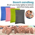 thumbnail image 2 of QDXFX Sand Remover for Beach Travel Sand Wipe Off Mitt Beach Sand Remover Cleaning Bag for Beach Activities Volleyball Sandboxes,Pink Square, 2 of 8