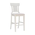 thumbnail image 3 of Contemporary Home Living Wooden High Back Bar Stools - 47" - White and Beige, 3 of 4