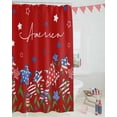 thumbnail image 3 of 4th of July Red Shower Curtain, Patriotic Star Fire Shower Curtain Set with Hooks, Spring Summer Waterproof Fabric Shower Curtains for Bathroom Decor, 72x72 Inch Bath Curtain, 3 of 6