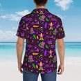 thumbnail image 6 of Daiia Mardi Gra2 Hawaiian Shirt for Men Gentle Cotton Regular Short Sleeve Casual-X-Large, 6 of 9