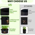 thumbnail image 4 of 4 Pack 20 Gallon Grow Bags Heavy Dduty Nonwoven Potato Grow Bag with 2 Sturdy Handles&2 Windows,Thickened Plant Grow Bag for Potato,Tomato,Flowers,Vegetable Plants, 4 of 7