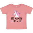 thumbnail image 3 of Inktastic My Nanny Loves Me Unicorn Girls Baby T-Shirt, 3 of 5