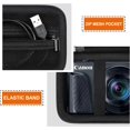 thumbnail image 4 of WWS-étui Rigide pour Canon PowerShot SX740/SX730/SX720/SX620/G7X Appareil Photo Numérique, Sac de Rangement Protecteur avec Poche en Filet Zippée pour Batterie, Câble de Charge, Carte USB, Noir, 4 of 4