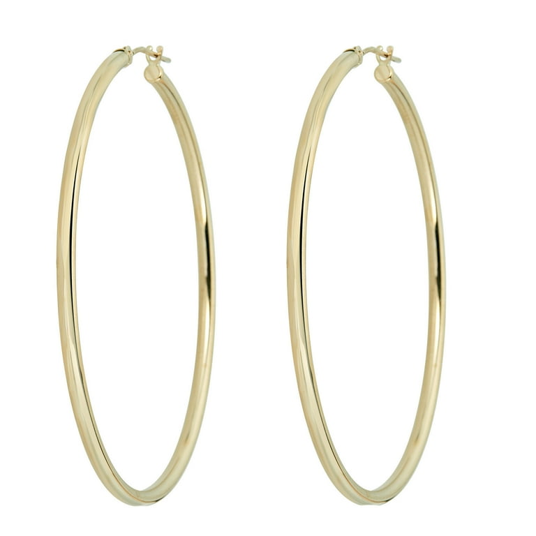 Hoop Earrings 14K Yellow Gold 50mm