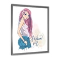 thumbnail image 2 of Designart 'Trendy Fashion Woman I' Children's Art Framed Art Print, 2 of 4
