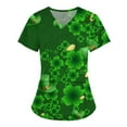 thumbnail image 4 of gakvbuo St. Patrick's Day Scrubs Tops For Women Plus Size Working Uniform With Pocket V-Neck Work Utility&Safety Tops Nursing Uniform Printed Worker Protective Working Uniform Shirts, 4 of 5