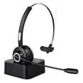 thumbnail image 1 of Compatible con PC y teléfono, cancelación de ruido con IA, base de carga, auriculares inalámbricos superligeros para centros de llamadas Crystal Clear, 1 of 8