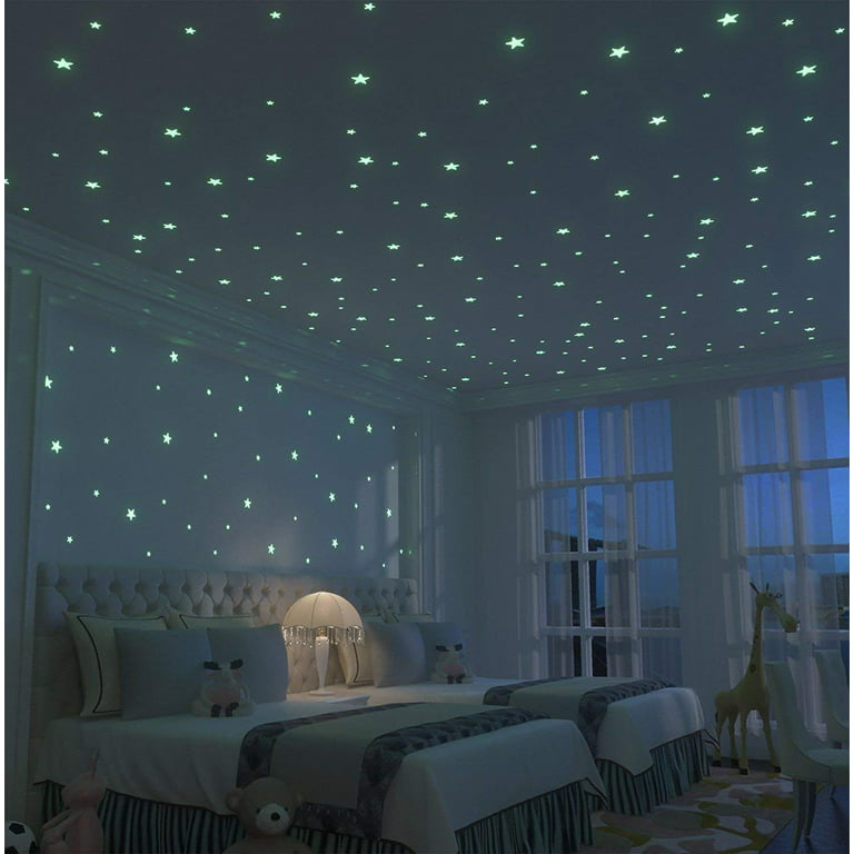 Glow in the dark stars on bedroom ceiling on Craiyon