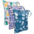 thumbnail image 3 of Wet Dry Bags 3 Pack, Waterproof Reusable Travel Bags for Swimsuits, Baby Cloth Diapers, Beach, Pool, Gym Bag & Wet Clothes with 2 Pockets L-BWG, 3 of 5