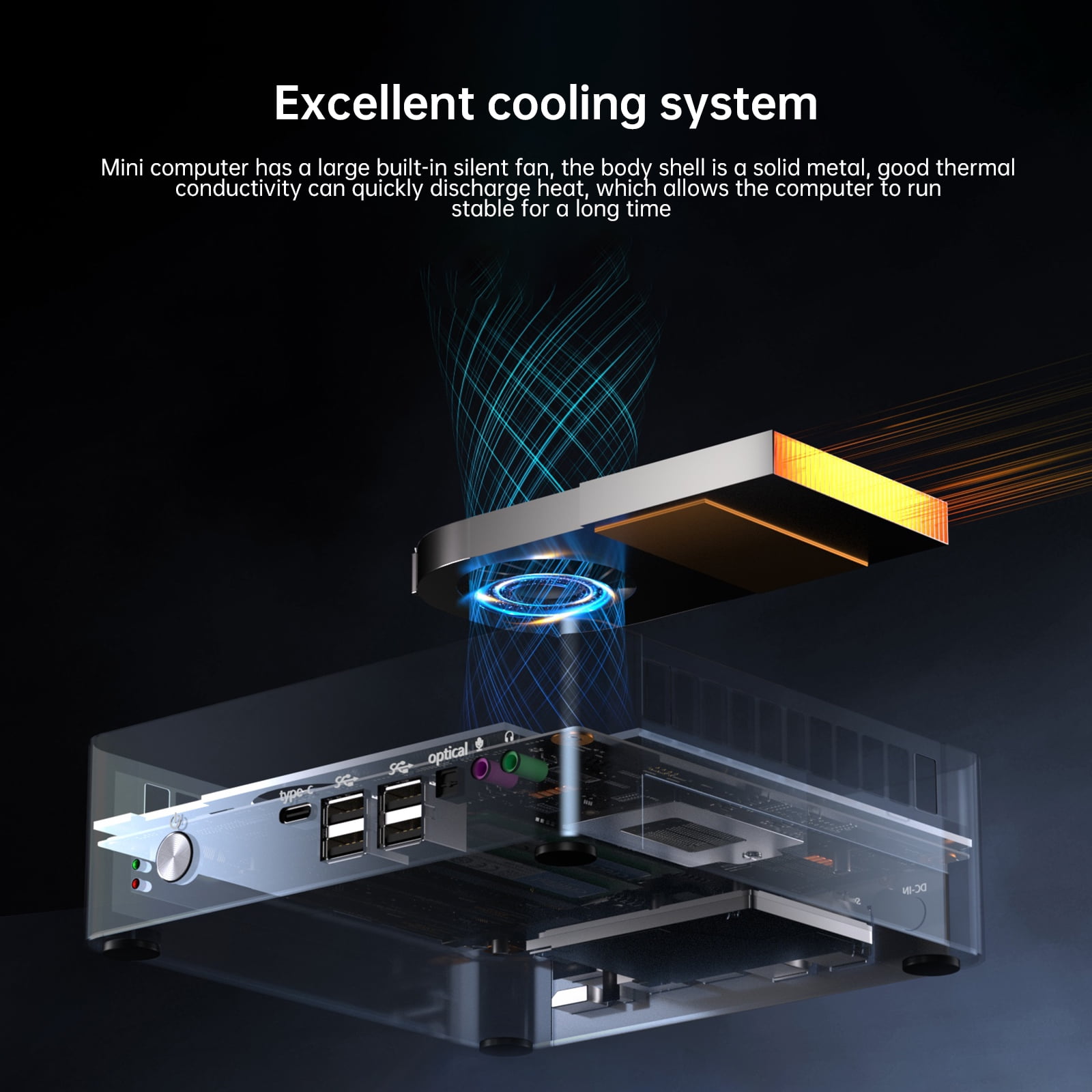Mini PC i9, Kinupute Desktop Computer Core i9-9880H, TPM2.0, Windows 11 Pro, 32G DDR4, 1T PCIE3.0 NVME SSD, DP/HDMI/USB-C Port, 4K@60Hz, 2x2.5G RJ45 LAN, WiFi 6E/BT5.3, Support 4G Module, HTPC