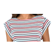 thumbnail image 2 of Anne Klein Womens Cap Sleeve Striped Pullover Top Rose Apple Combo S, 2 of 3