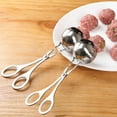 thumbnail image 6 of Stainless Steel Meat Baller, Ball Maker, Meatball Scoop, Non-Stick Baller, Tongs Meat Ball Maker Mold Cake Pop, Ice Tongs, Meatball Maker Tool for Kitchen Cooking, 1 Pcs, 6.3 Inches, 6 of 6