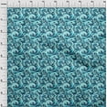 thumbnail image 4 of oneOone Polyester Spandex Aqua Blue Fabric Asian Japanese Wave Sewing Craft Projects Fabric Prints By Yard 56 Inch Wide, 4 of 4