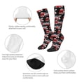 thumbnail image 3 of Goofa Fire and Rescue Truck Pattern Adult Stockings, Color-Block Knee High Socks, Comfortable and Breathable, Soft and Stretchable, Sports, and Decoration, 3 of 6