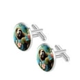 thumbnail image 2 of Sloth Men's Stainless Steel Shirt Cufflinks for Formal Attire and Special Occasions, 2 of 6