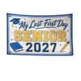thumbnail image 2 of Back to School Senior 2027 Class of 2027 Banner, My Last First Day Office Classroom Decor, Officially A Senior Wall Hanging Sign for School Year Kickoff Photos (72x48 Inch, Blue), 2 of 6