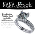 thumbnail image 4 of NANA Asscher Cut 8mm (3ct) Pure Brilliance Zirconia Solitaire W/Sides Engagement Ring-10k Gold-Size 9, 4 of 7