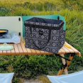 thumbnail image 1 of Bolsa de almacenamiento de herramientas de camping multiusos plegable con asa Paquete de organizador de cesta de picnic para interiores Pesca al aire Azul Soledad Bolso de picnic, 1 of 9
