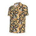 thumbnail image 3 of Daiia Mushrooms Honeycomb Pattern Men’s Polo Shirts,Solid Deck Shirt,Classic Fit, Breathable Cotton Polo for Casual and Sport Wear-Small, 3 of 9