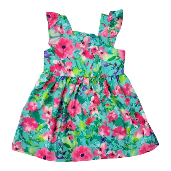 Counting Daisies Toddler Cotton/Polyester Blend Woven Summer Dress (Floral, 12M)