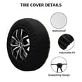 thumbnail image 2 of Rateoe Sunflowers Bee Pattern Tire Cover Wheel Protectors Weatherproof Wheel Covers Universal Fit for Trailer Rv SUV Truck Camper Travel Trailers Accessories-17 inch, 2 of 6